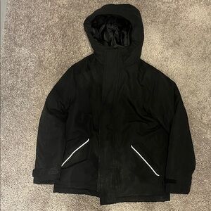 Old Navy Kids Black Snow Ski Jacket with Fleece Liner